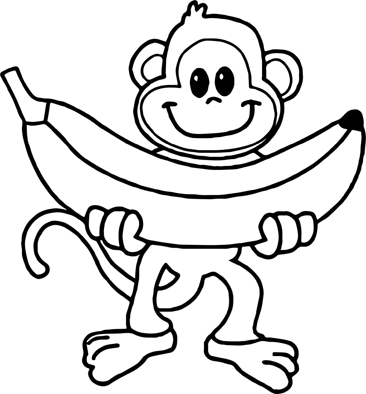 free printable cartoon monkey pictures