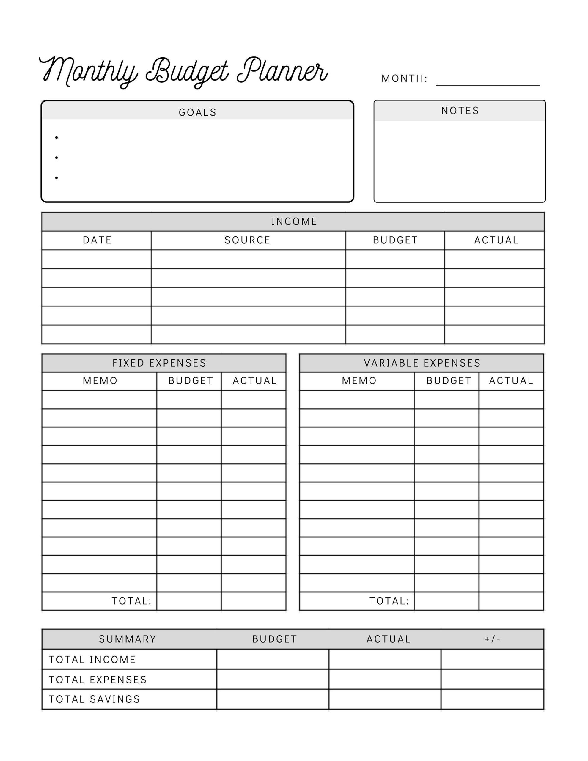 Monthly Budget Plan Free Budget Spreadsheet Template 45 OFF