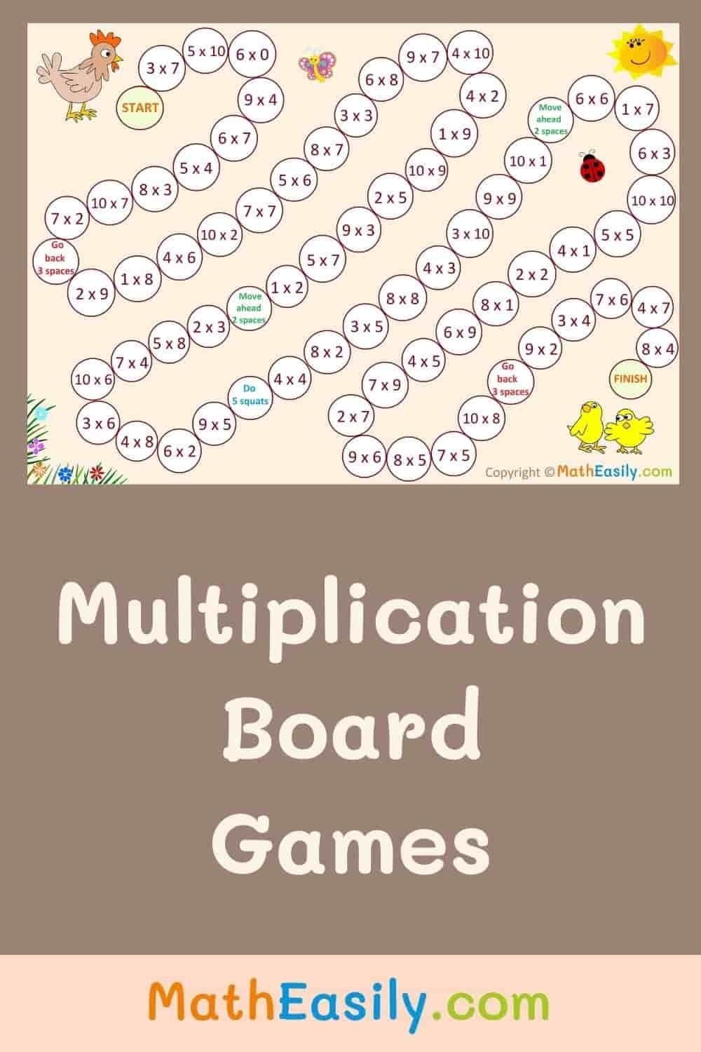 Multiplication Games With Dice Printable Math Games Math Games For 