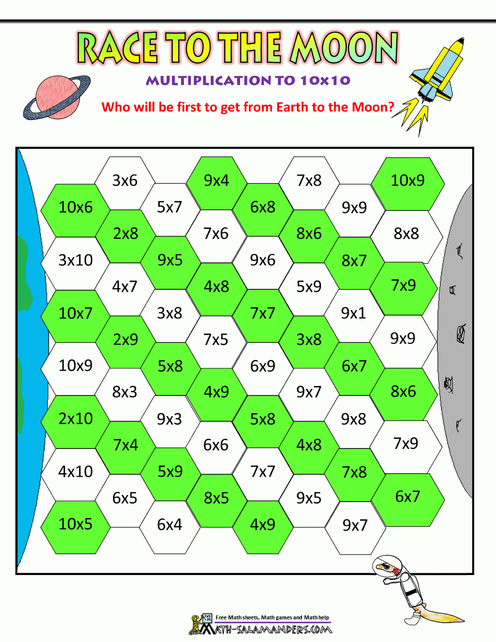 free math multiplication games printable