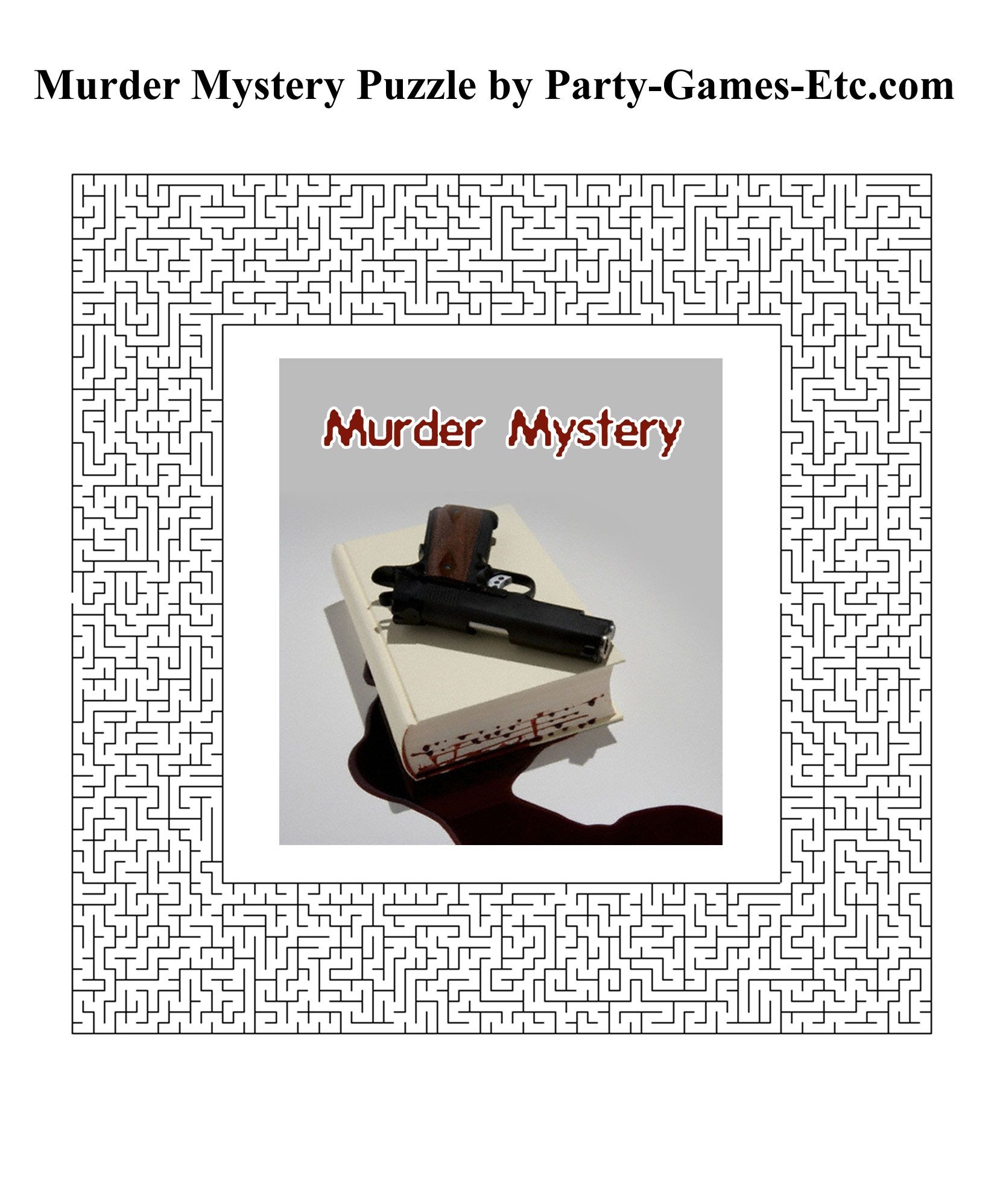 Murder Mystery Party Games Free Printable Printable Party