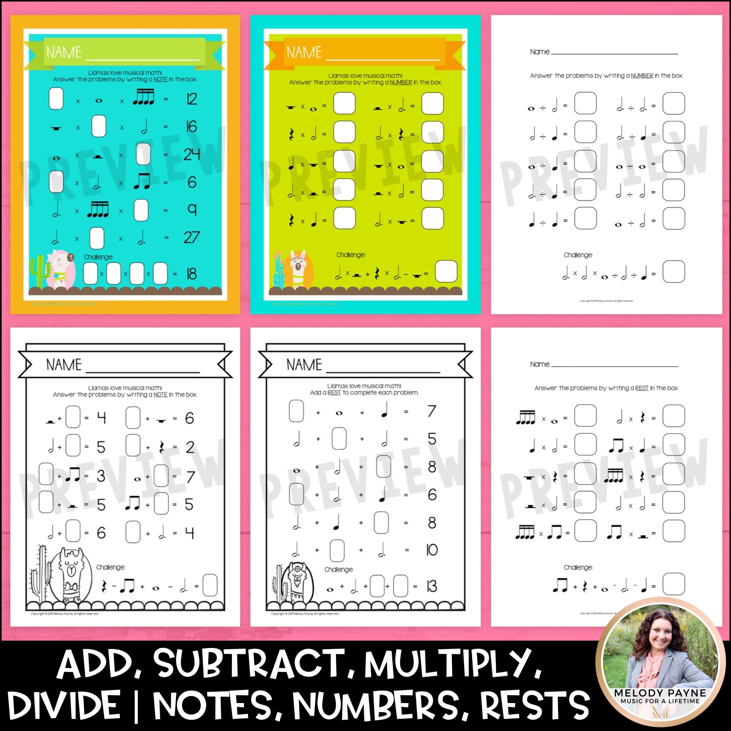music math worksheet