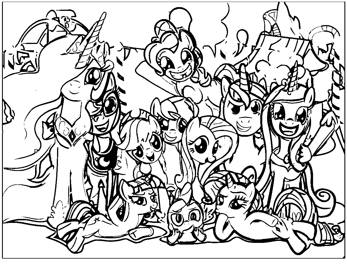 My Little Pony Family Coloring Page My Little Pony Coloring Pages