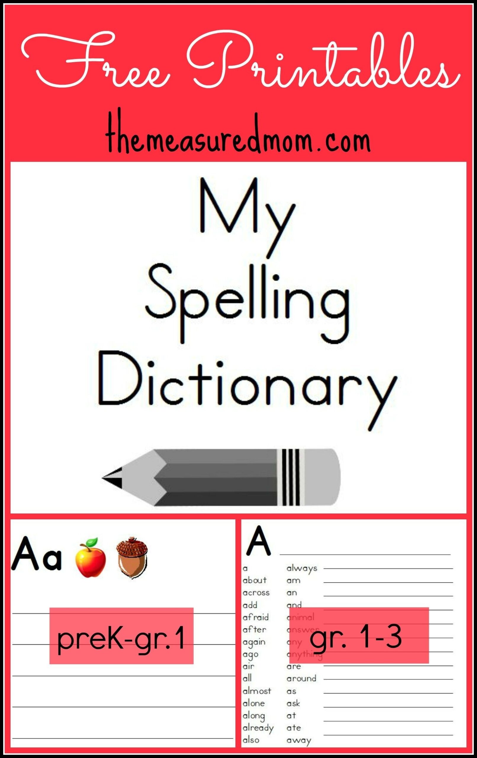 My Personal Dictionary Template Color Teaching Resource Teach My