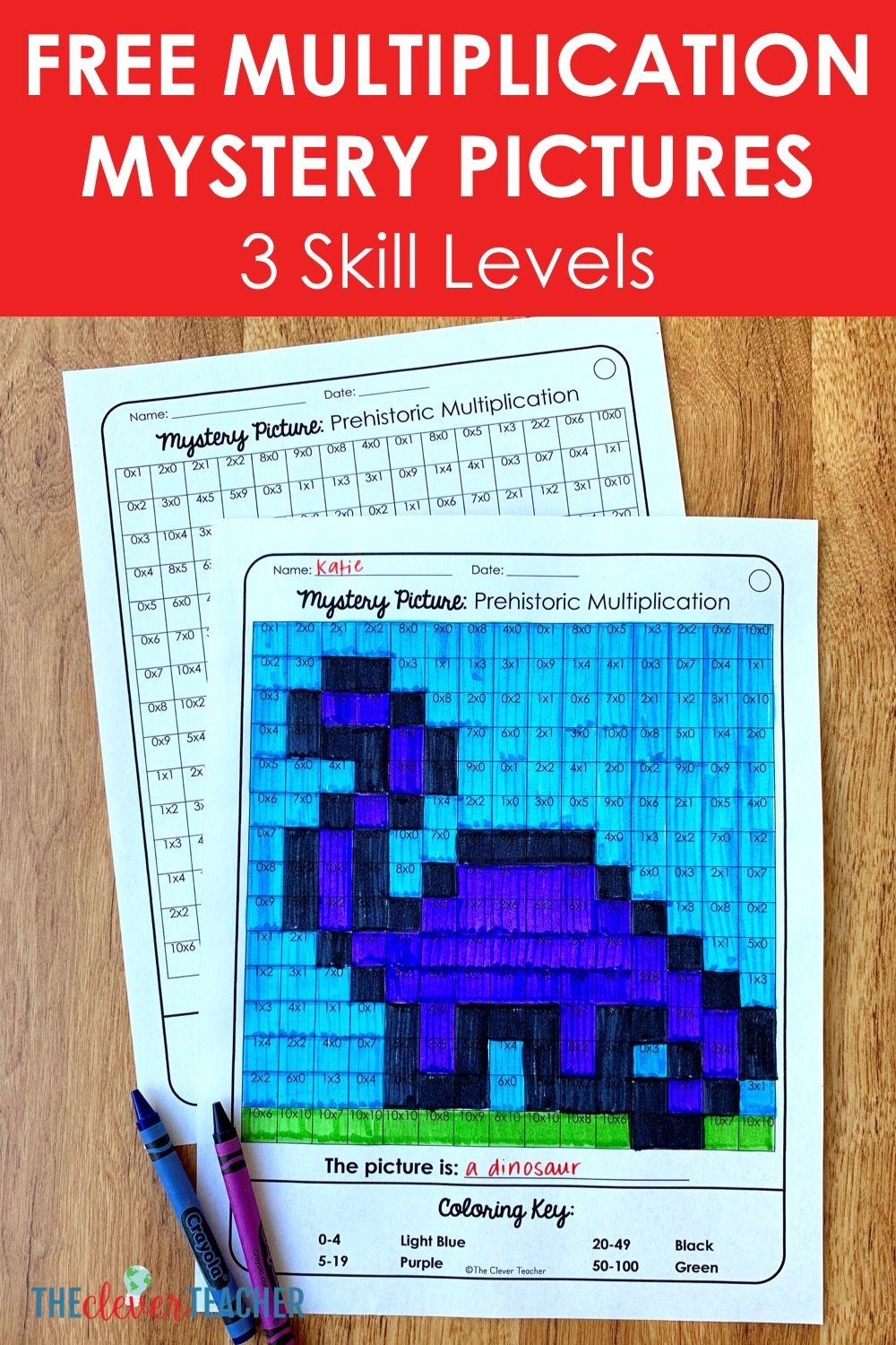 Mystery Picture Multiplication Facts Freebie Mystery Times Tables 