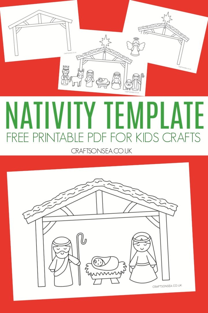 Nativity Template FREE Printable PDF Crafts On Sea Nativity Scene 