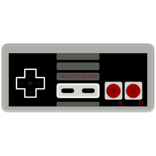 Nintendo 8 bit Controller Free SVG