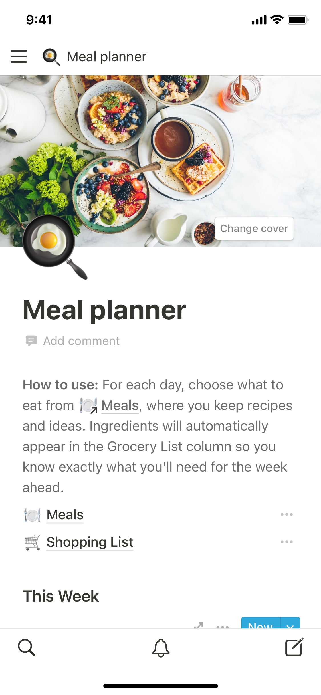 Notion Meal Plan Template