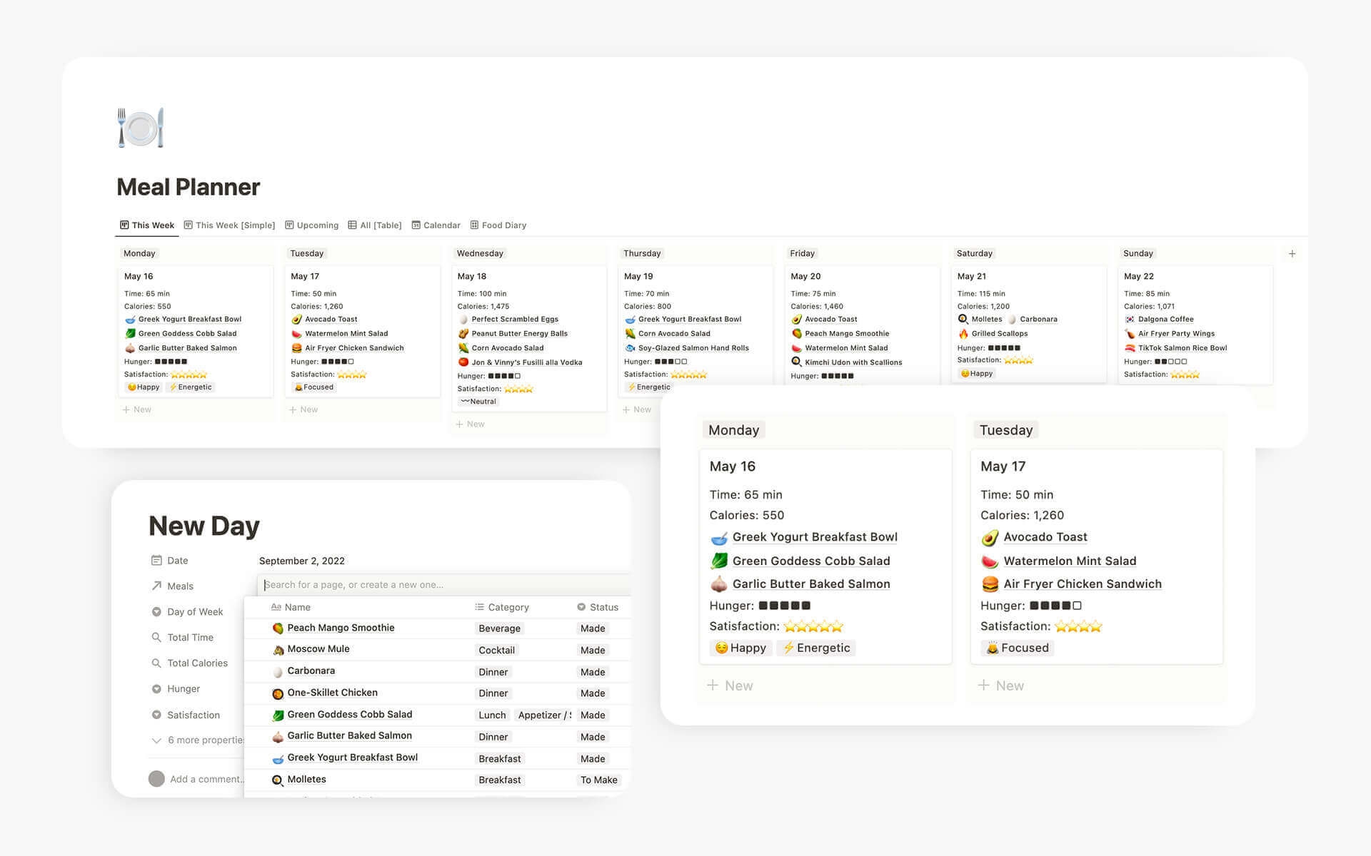 Notion Meal Planning Template