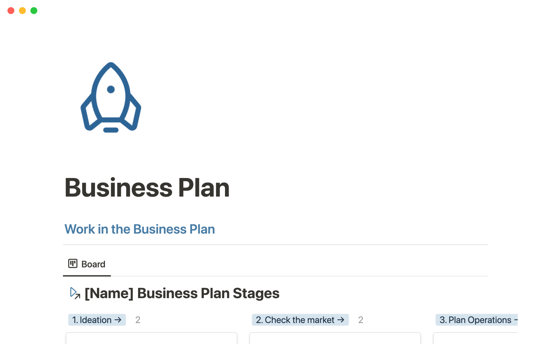 Notion Template Gallery Business Plan Workspace