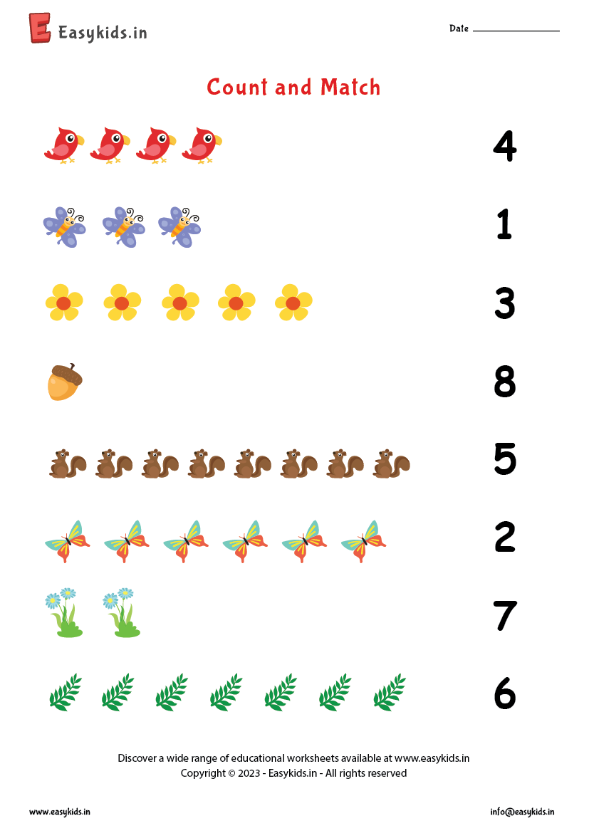 Nursery Math Worksheets EasyKids in