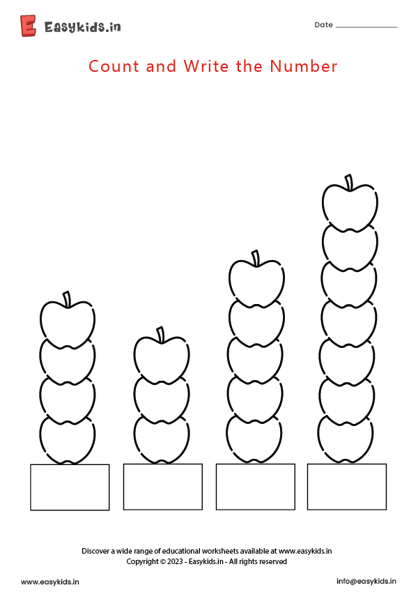 Nursery Math Worksheets EasyKids in