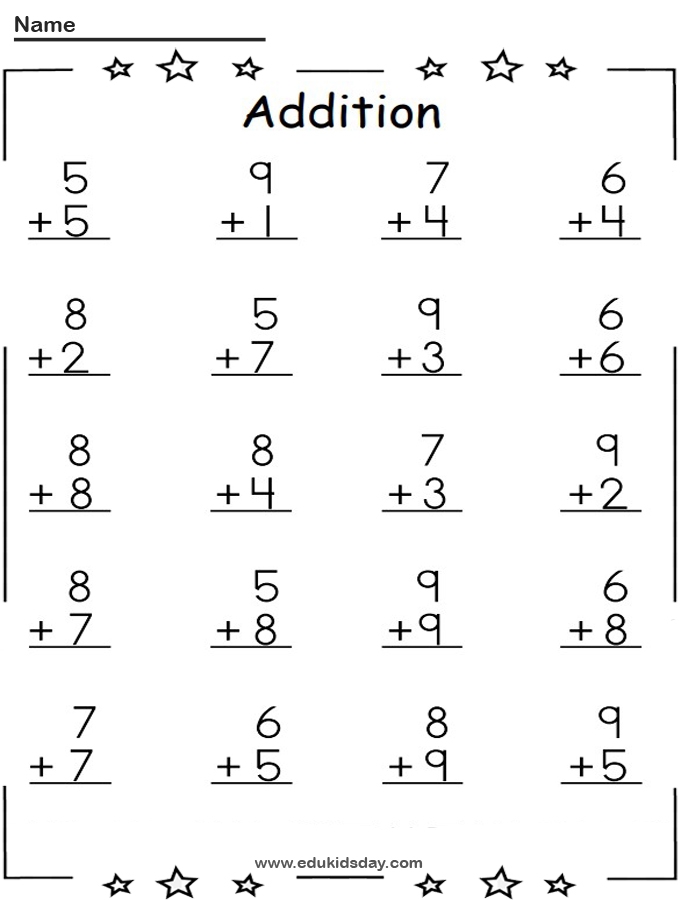 One Digit Math Worksheets Printable Calendars AT A GLANCE