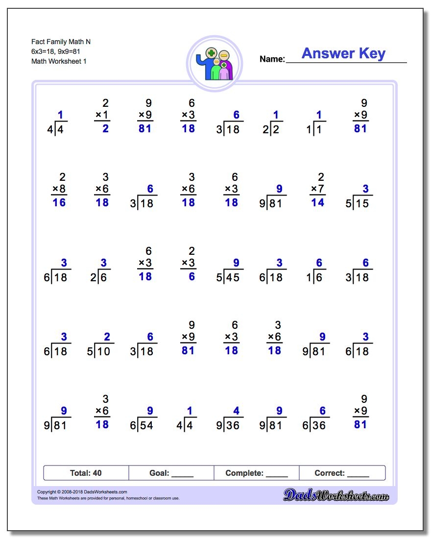 One Minute Math Worksheets Free Printable