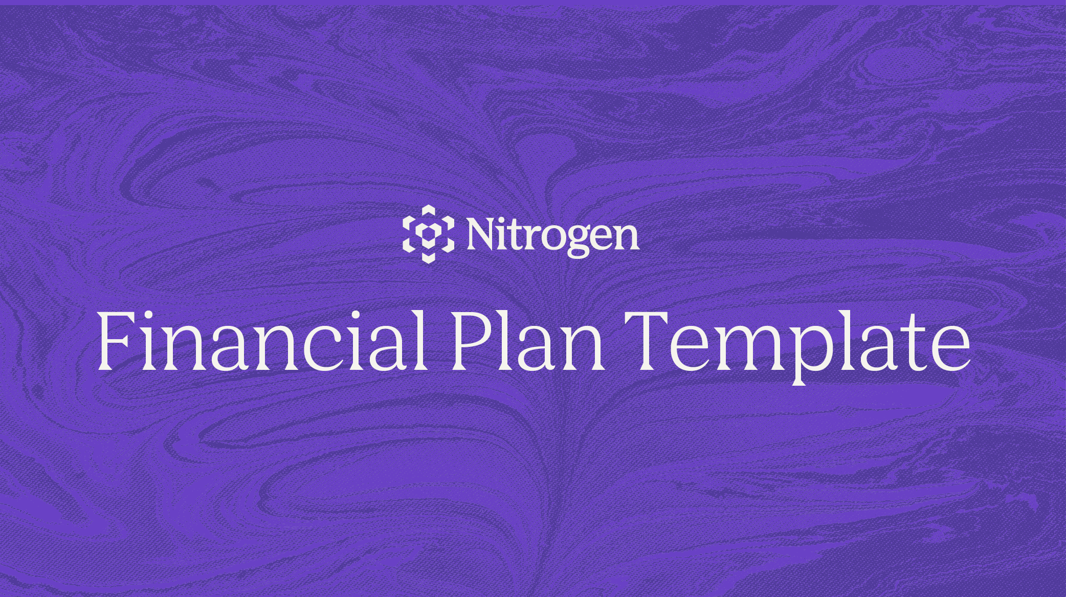 One Page Financial Plan Template