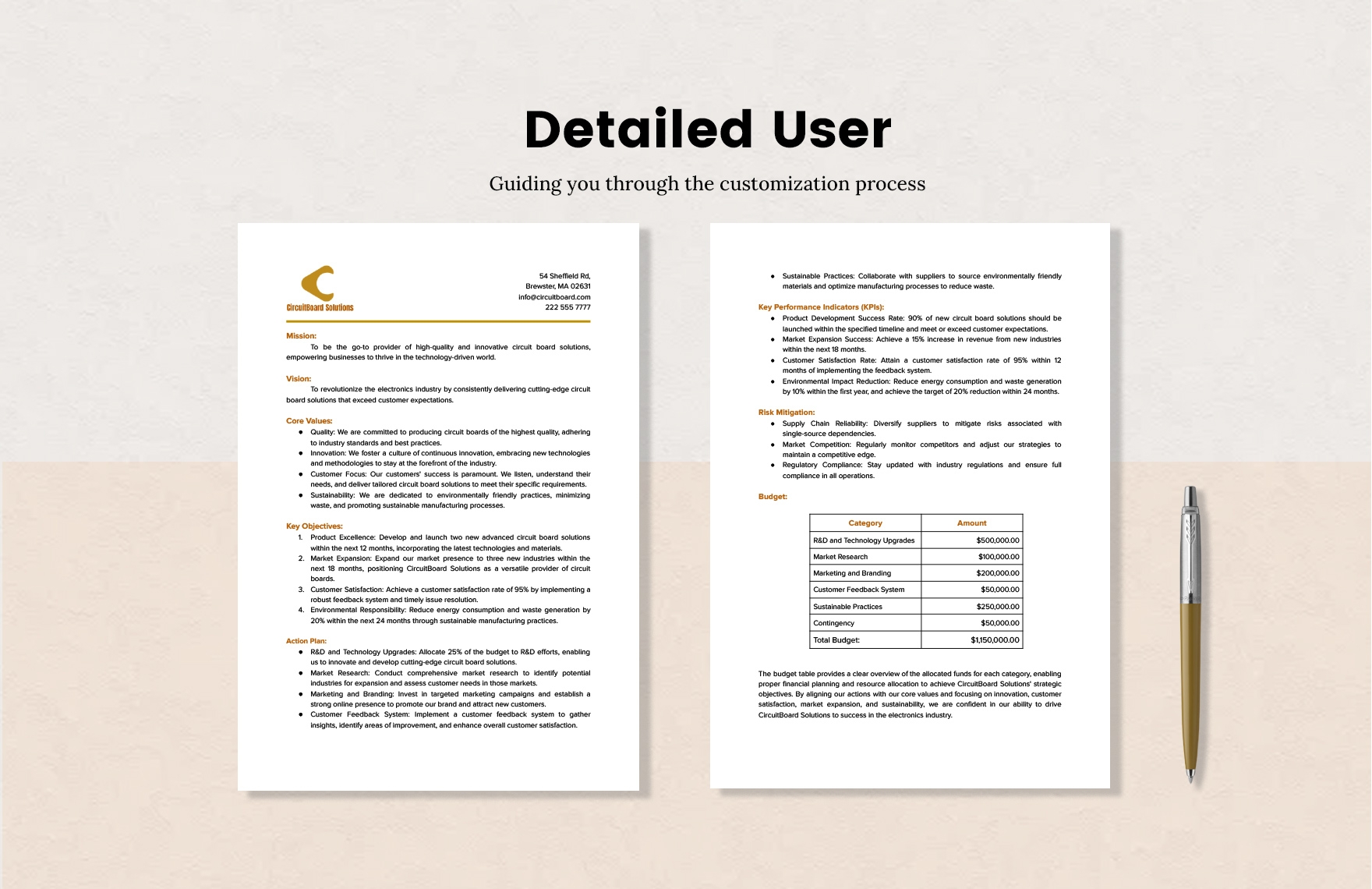 One Page Plan Template In Word PDF Google Docs Download Template