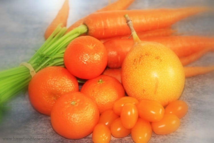 Orange Coloured Fruits And Vegetables Happy Foods Tube