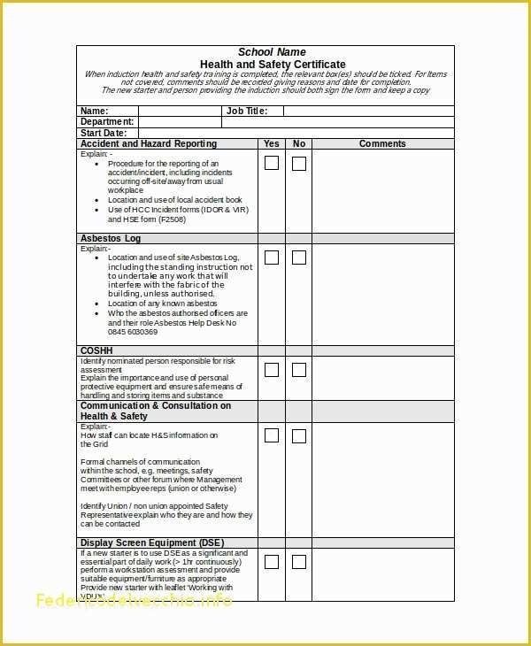 osha safety plan template free
