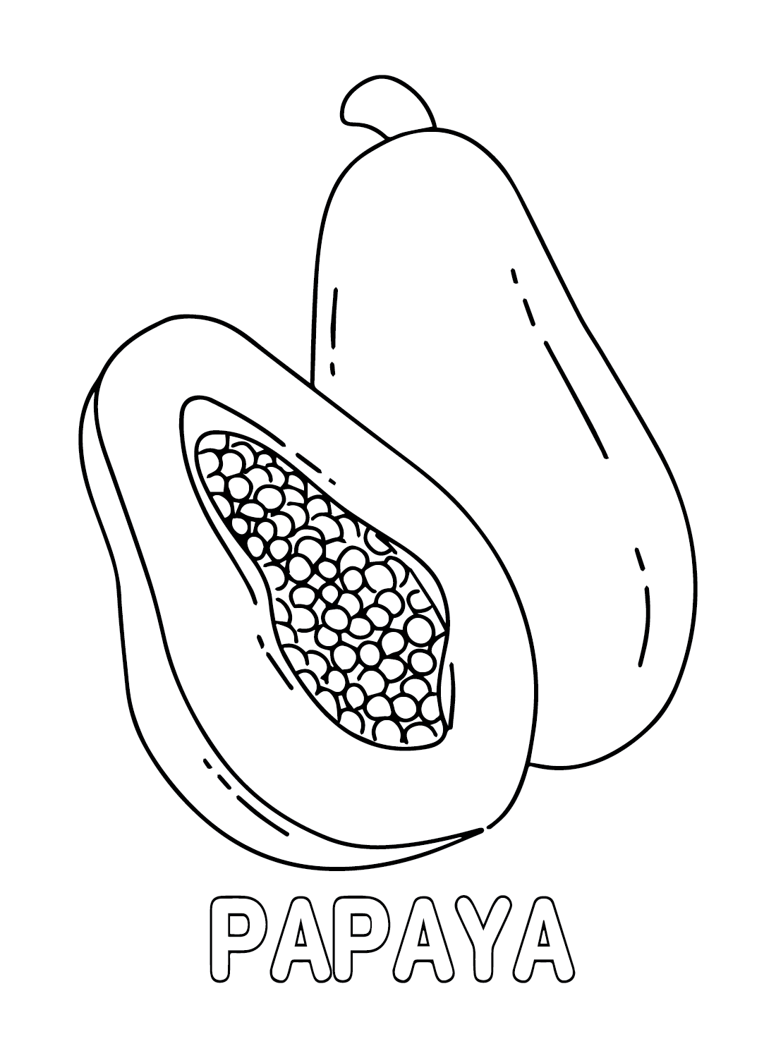 Papaya Coloring Pages Coloring Pages For Kids And Adults In 2024