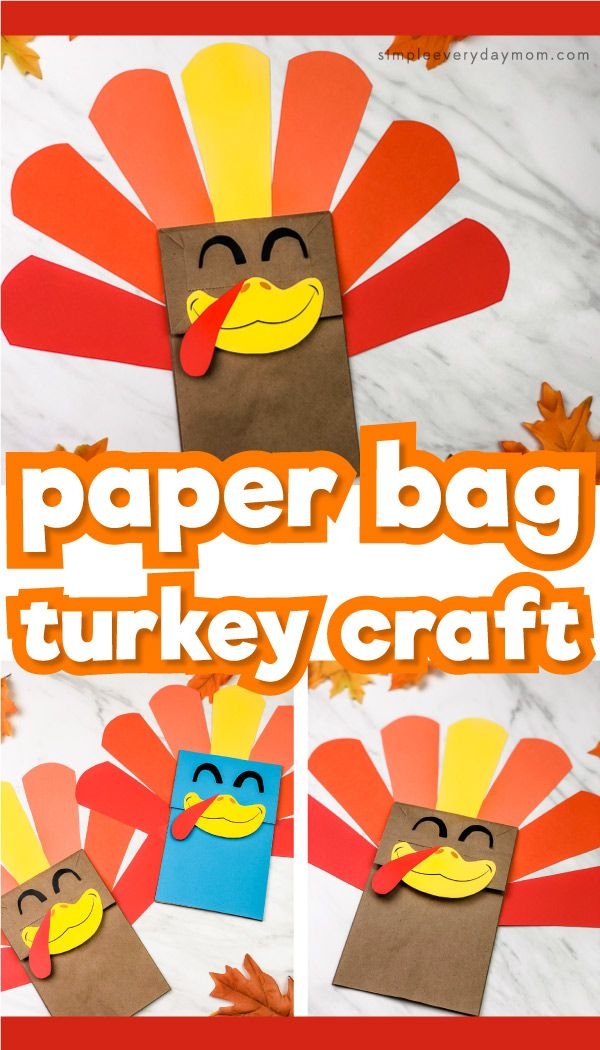 Paper Bag Turkey Craft Template Printable And Enjoyable Learning