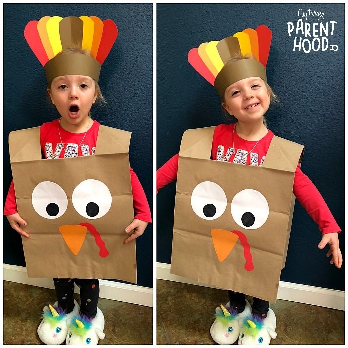 Paper Bag Turkey Craft Template