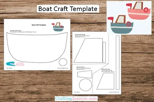 printable boat craft template