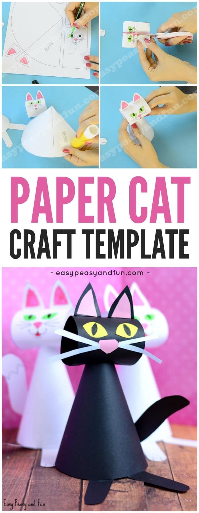 Paper Cat Craft Template Easy Peasy And Fun Printable Templates 