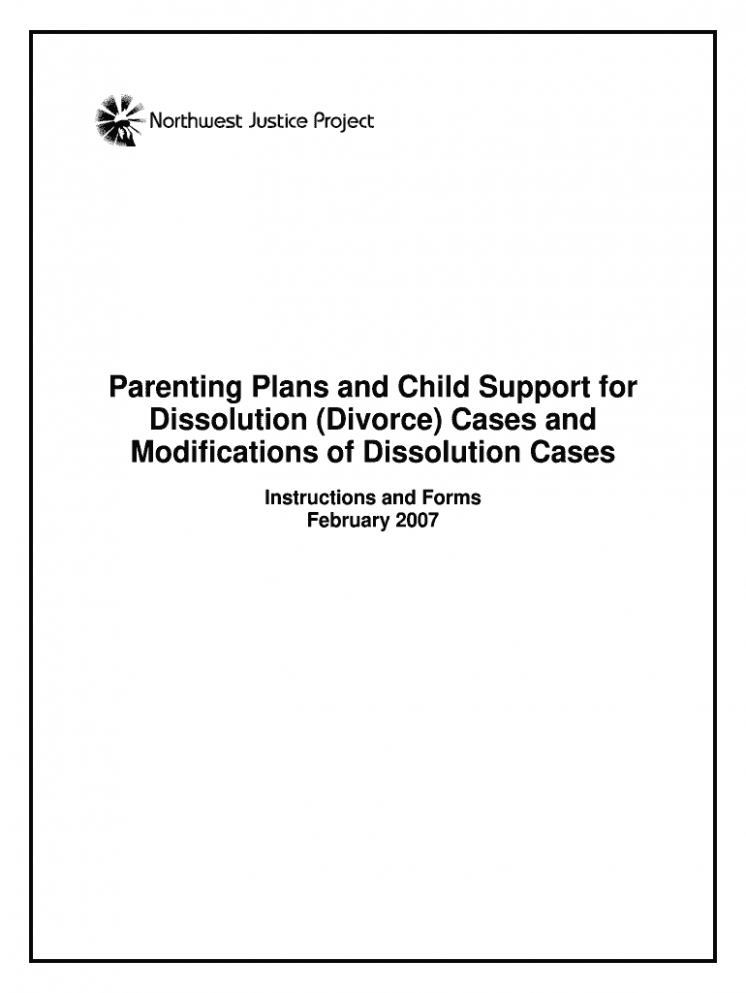 Parenting Plan Template Washington State
