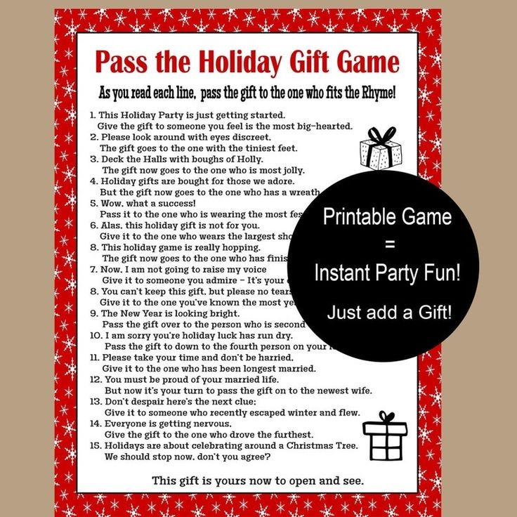 Pass The Gift Game Pass The Present Game Pass The Parcel Game 