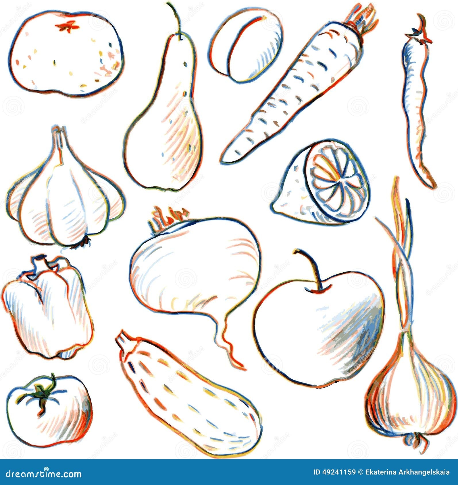 Pencil Drawing Fruits And Vegetables Bestpencildrawing