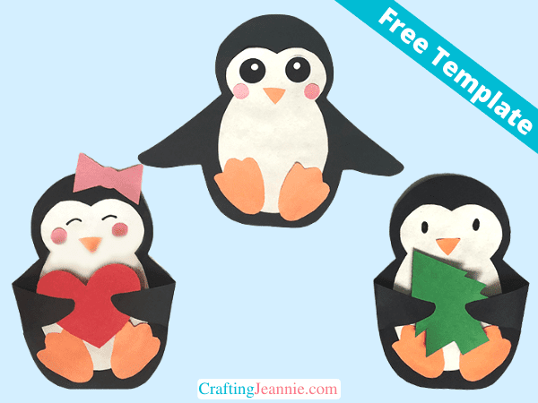 penguin craft template printable