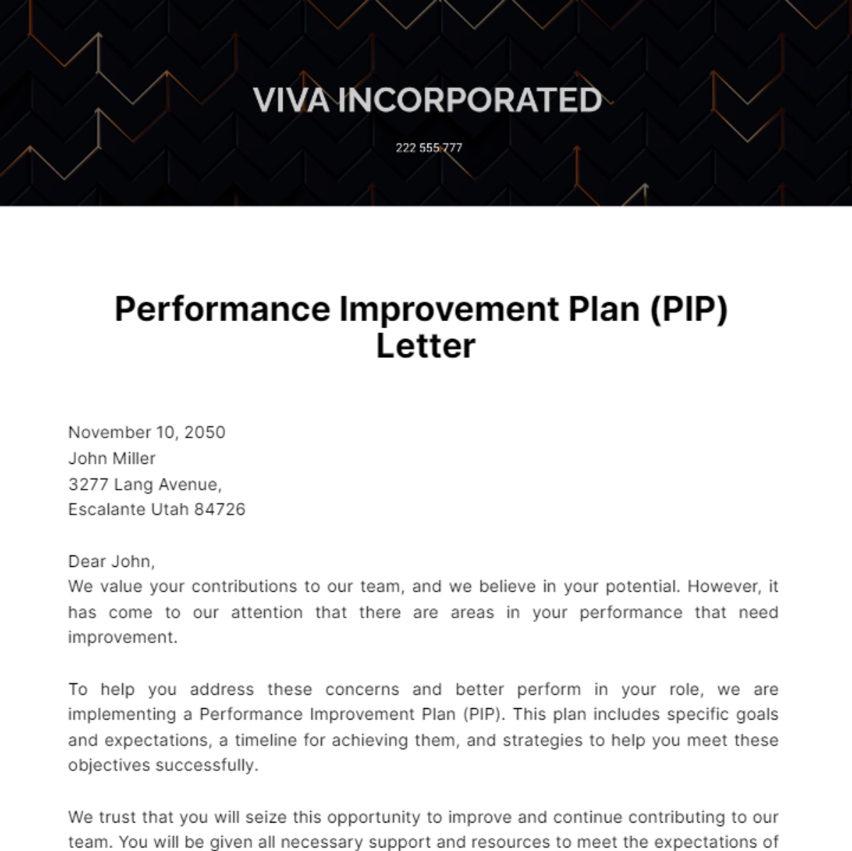 Performance Improvement Plan Closure Letter Template Infoupdate