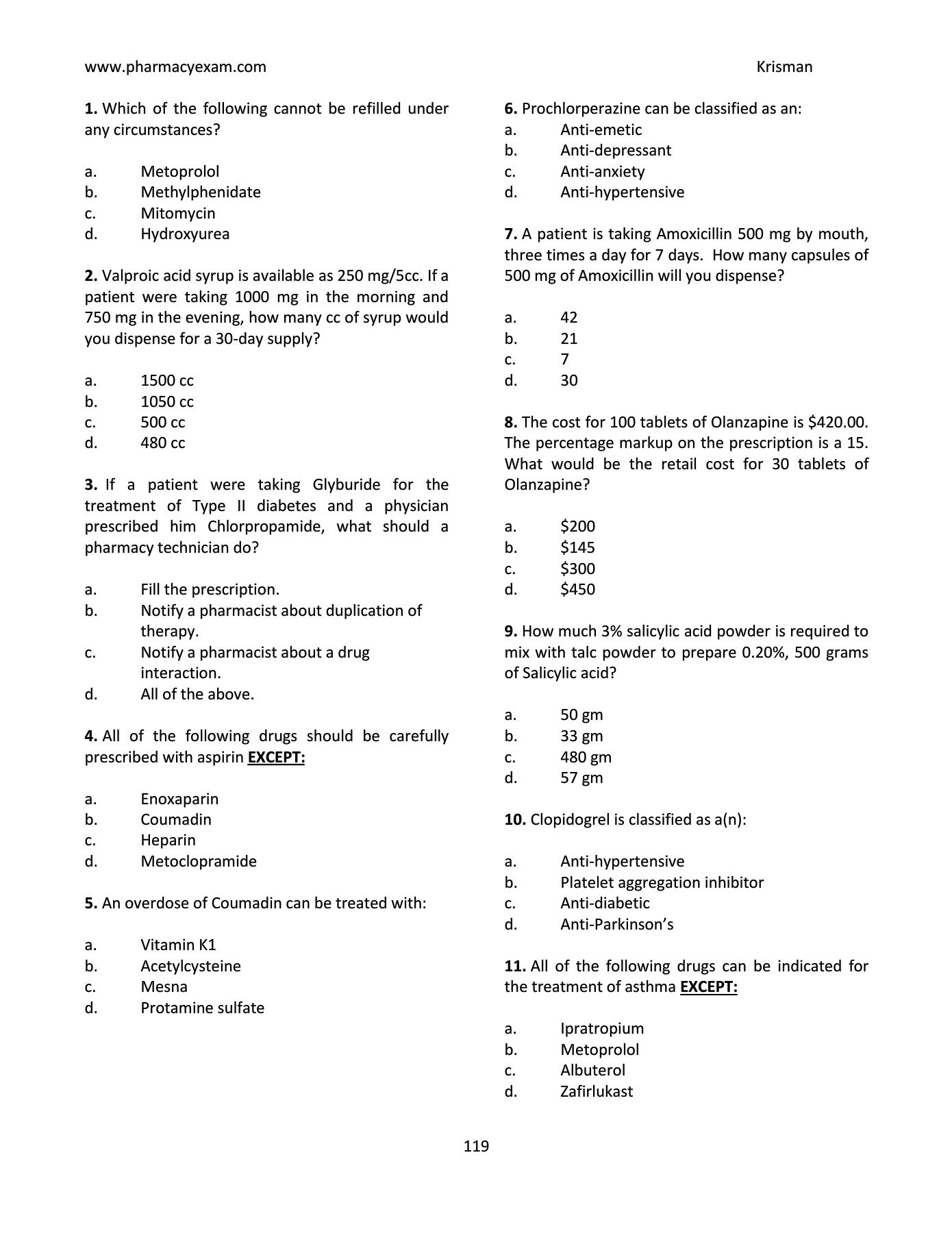 pharmacy math worksheets