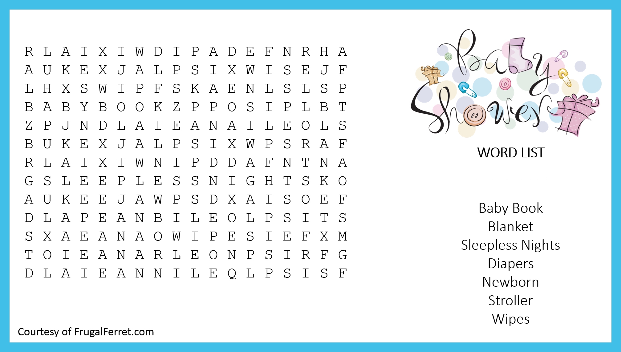 Photo Baby Shower Crossword Puzzle Image Free Printable Baby Shower