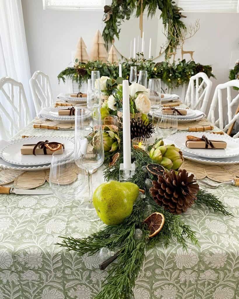 Pine And Fruit Dining Table Garland Soul Lane