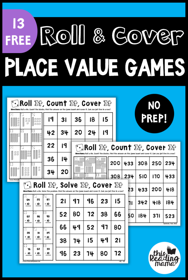 Place Value Games Printable
