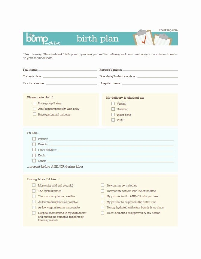 planned c section birth plan template