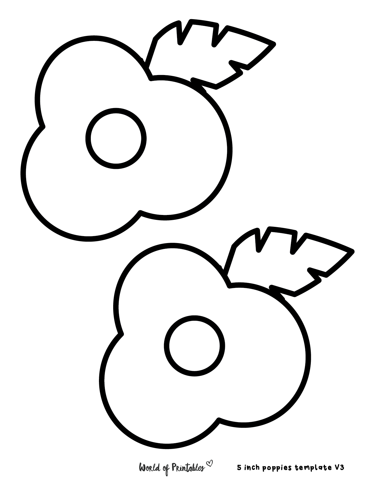printable poppy craft template