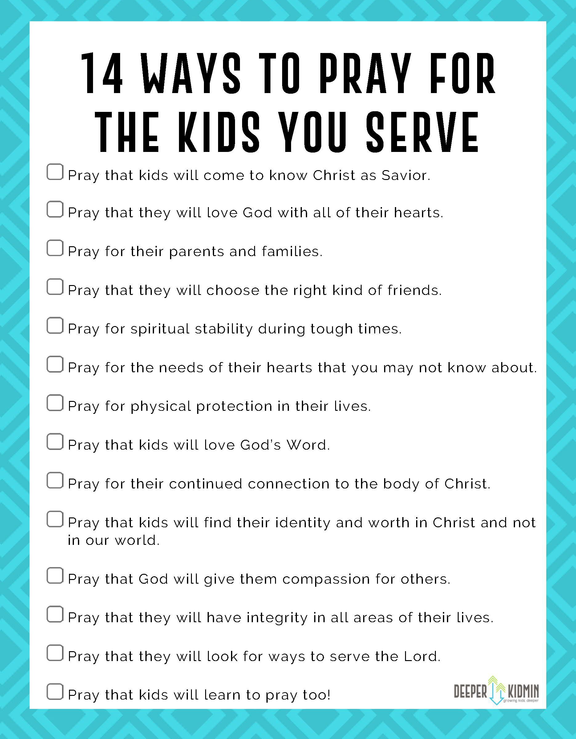 lord's prayer activities for youth printable