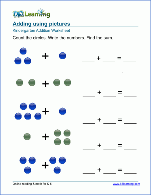 k-5 worksheets math