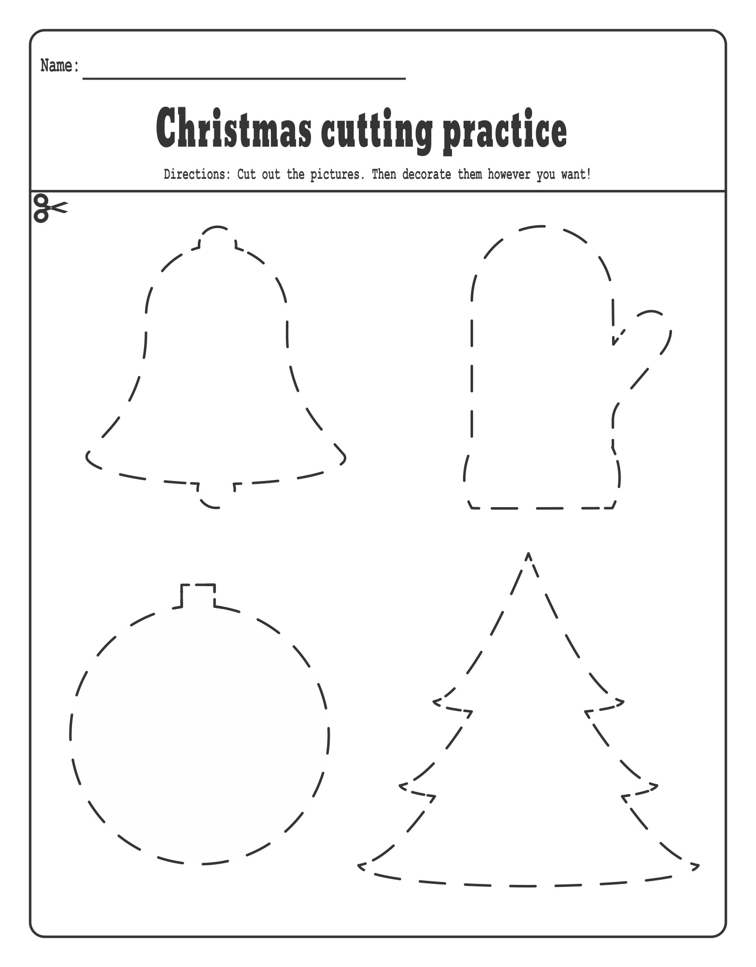 christmas activities preschool printable