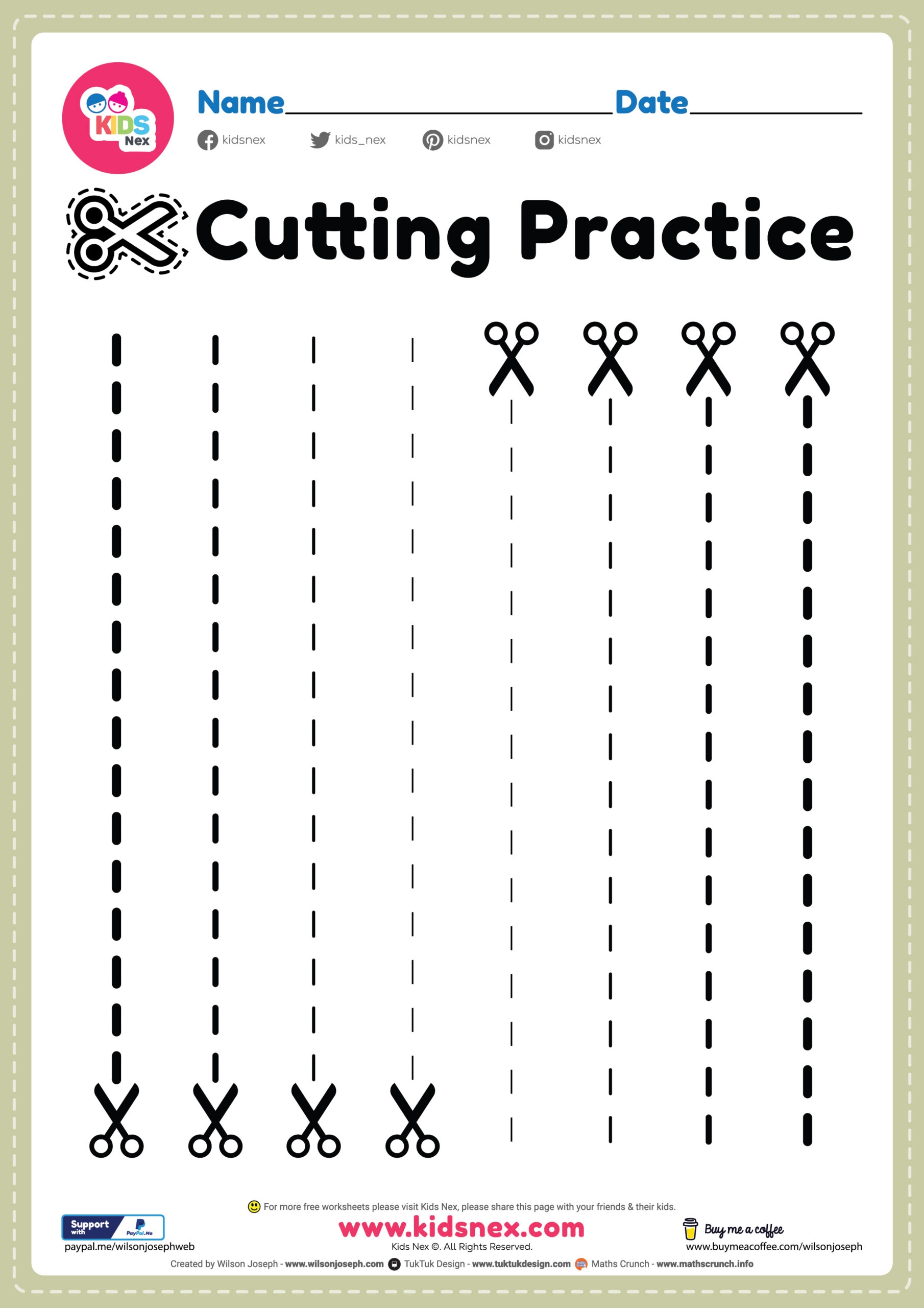 free printable preschool cutting activities