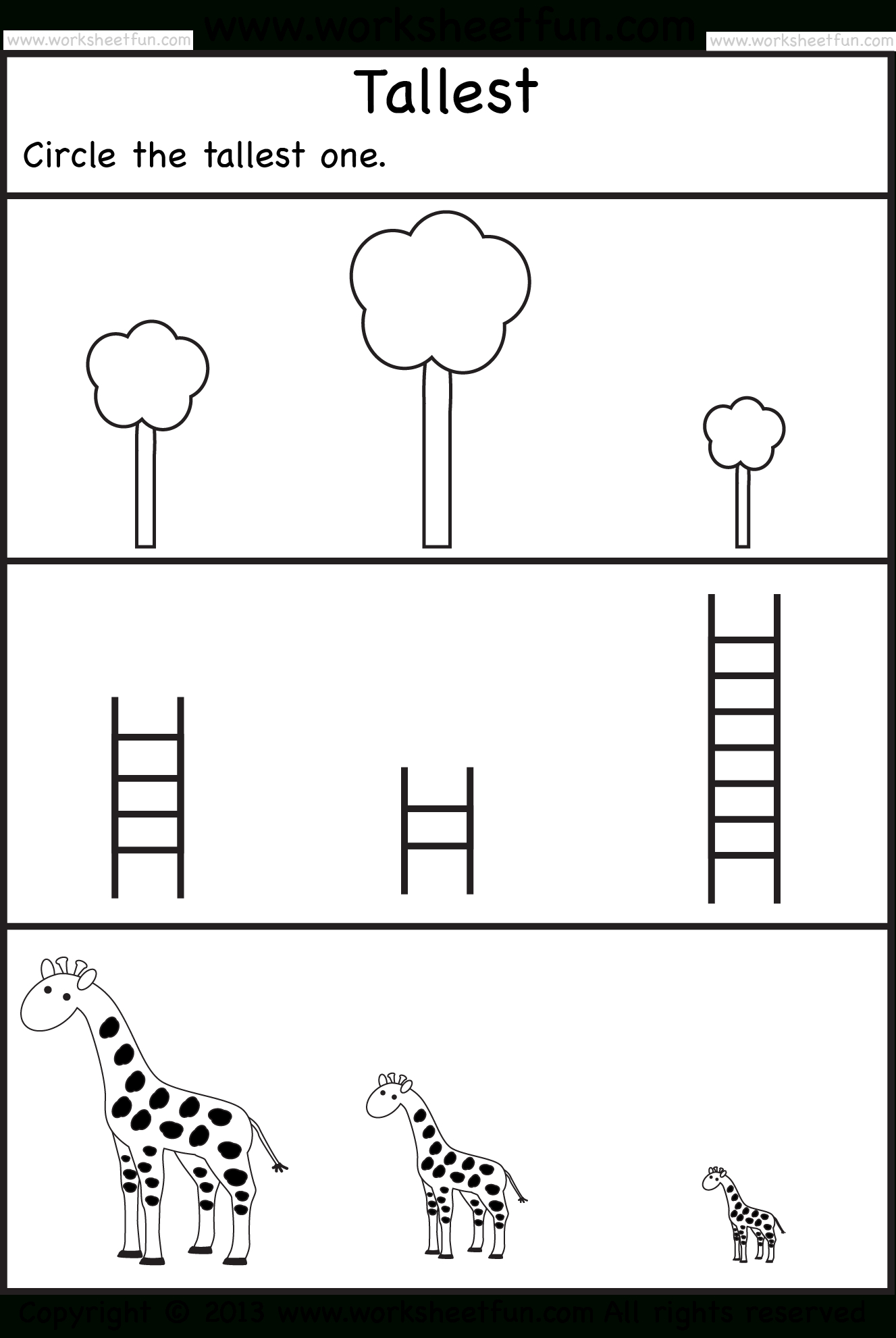 free printable preschool activity pages
