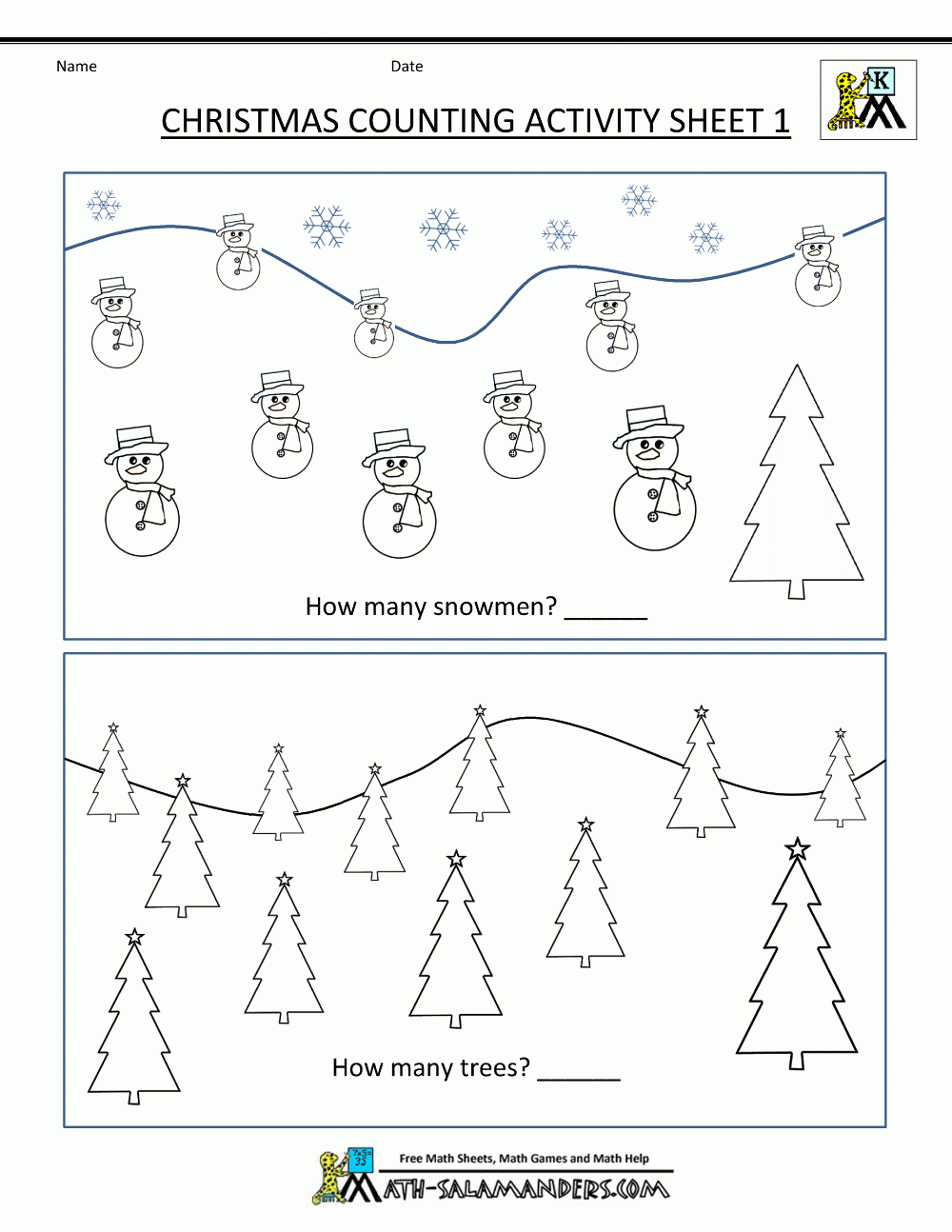 Preschool Math Christmas Worksheets Printable Worksheets
