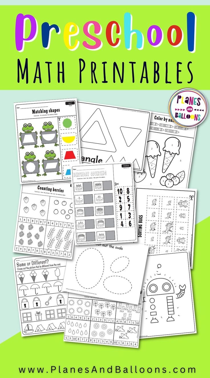 Preschool Math Worksheets Preschool Math Worksheets Free Preschool