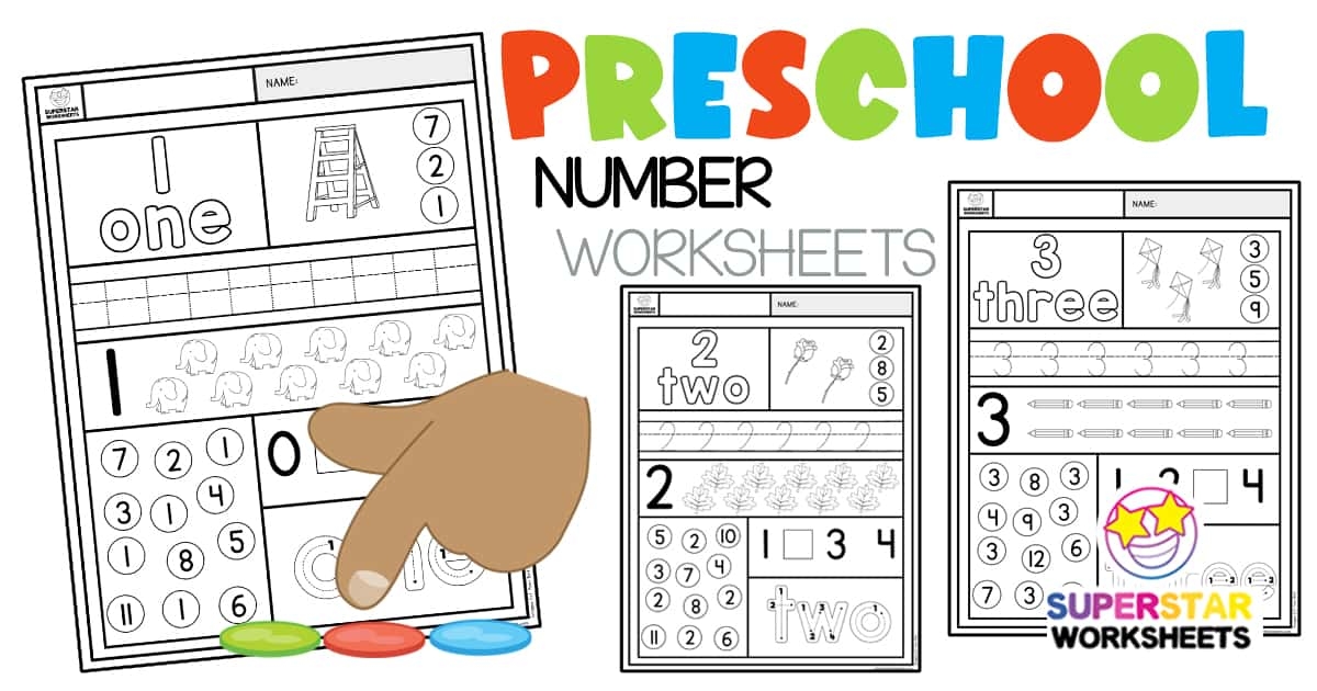 Preschool Number Worksheets Superstar Worksheets