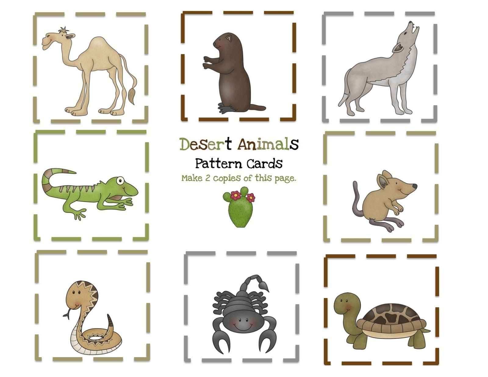 Preschool Printables Desert Animals Printable Themed Lesson Plan