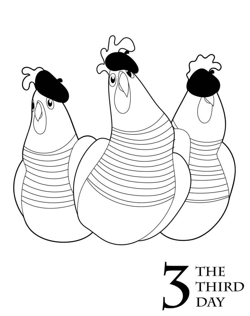 Printable 12 Days Of Christmas Coloring