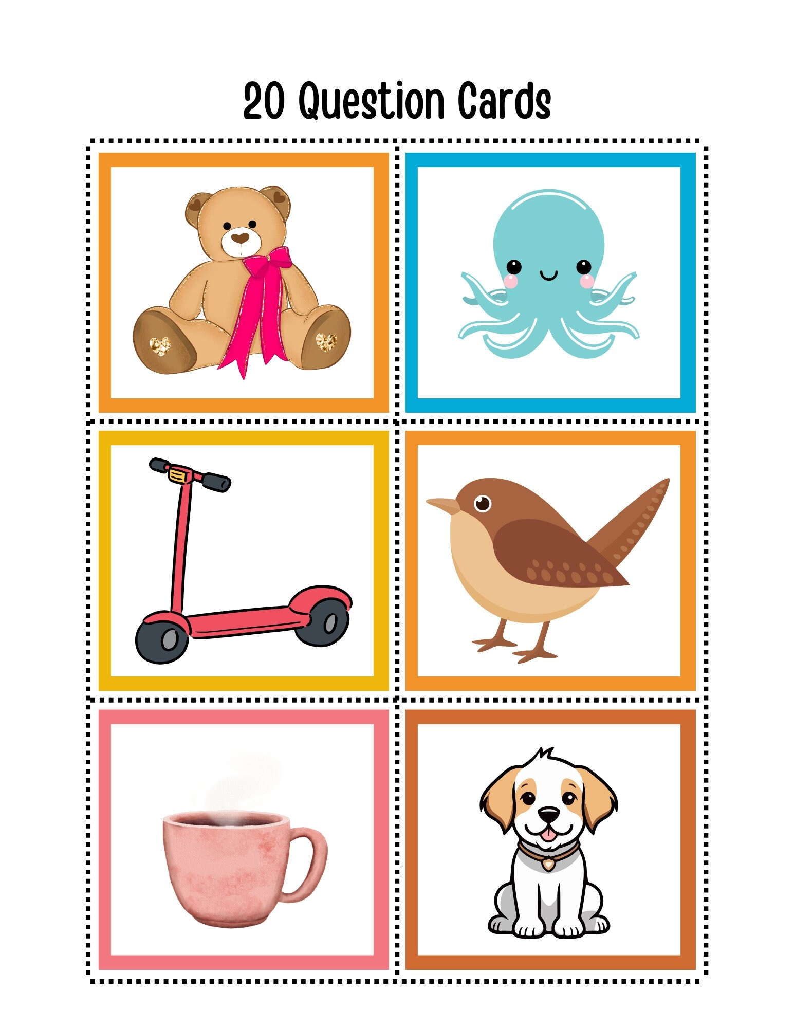free printable 20 questions game