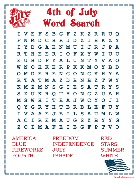 free printable 4th of july word games